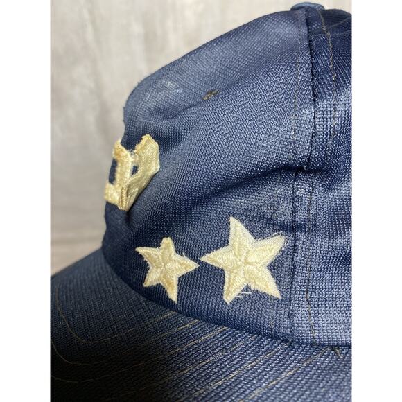 VINTAGE Chicago White Sox Hat Cap Snap Back Mens Navy MLB Baseball Stars 90s - Picture 7 of 11